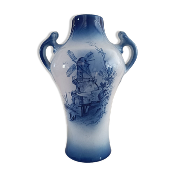 Vase à deux anses Sarreguemines