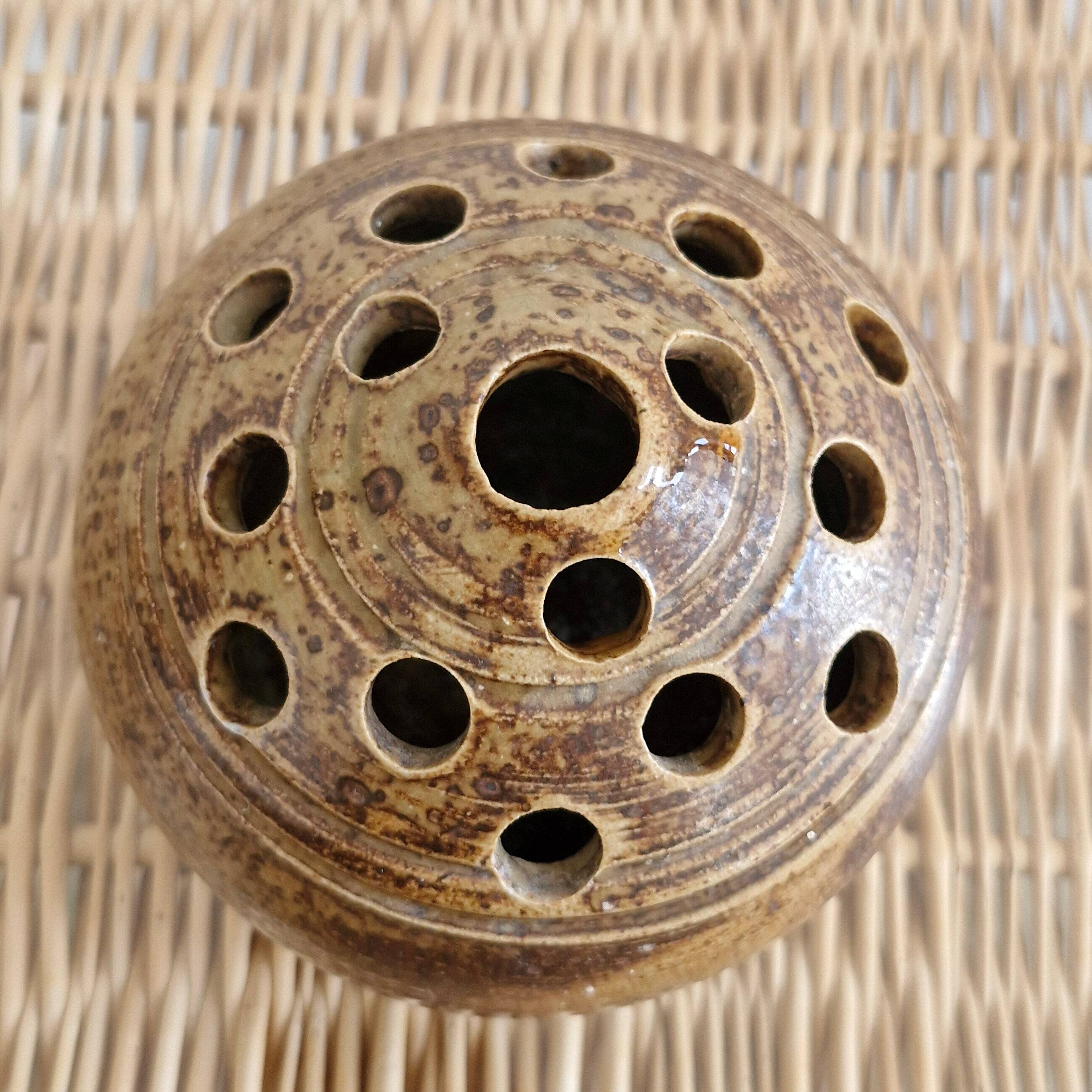 Vase with pyrite sandstone flowers
