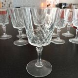 Set of 10 crystal aperitif glasses