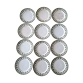 Set of 12 plates clover Badonviller ft