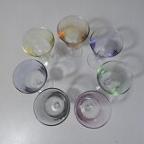 7 glasses aperitif vintage harlequin