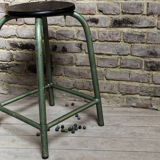 Wooden and metal laboratory stool
