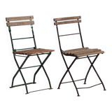 Anciennes chaises de terrasse pliantes (c.1920). Ensemble de 2 pièces #32