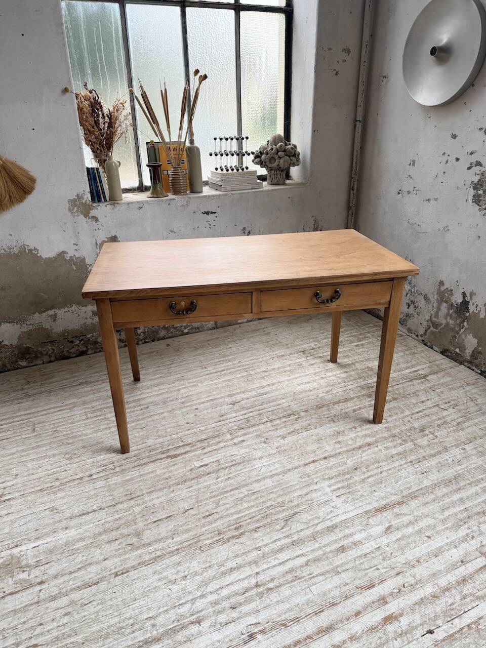 Oak veneer desk 1950