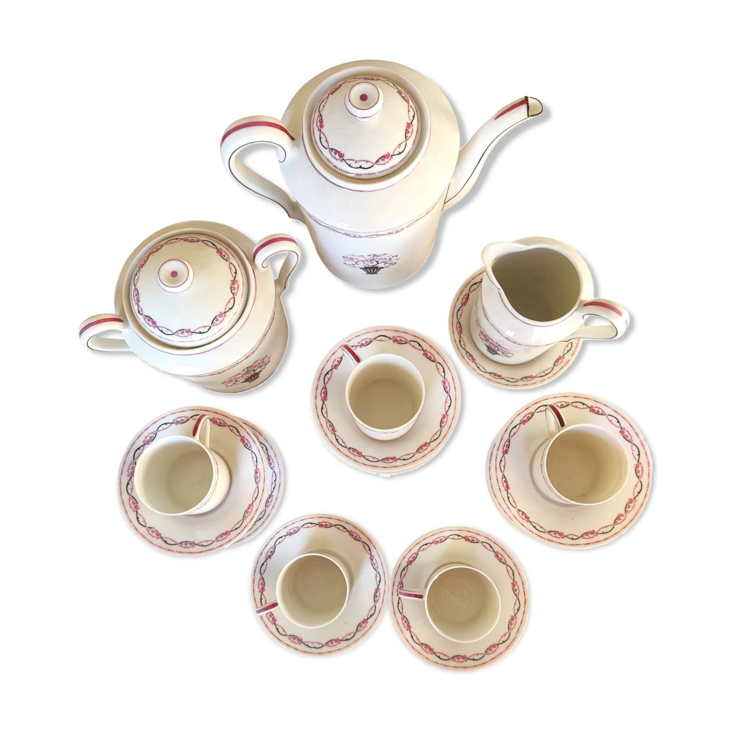 Art Deco porcelain coffee set - Ch. Ahrenfeldt - la maîtrise