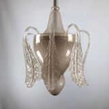 Tomaso Buzzi, Mid-century pink "bullicante" glass chandelier by Venini