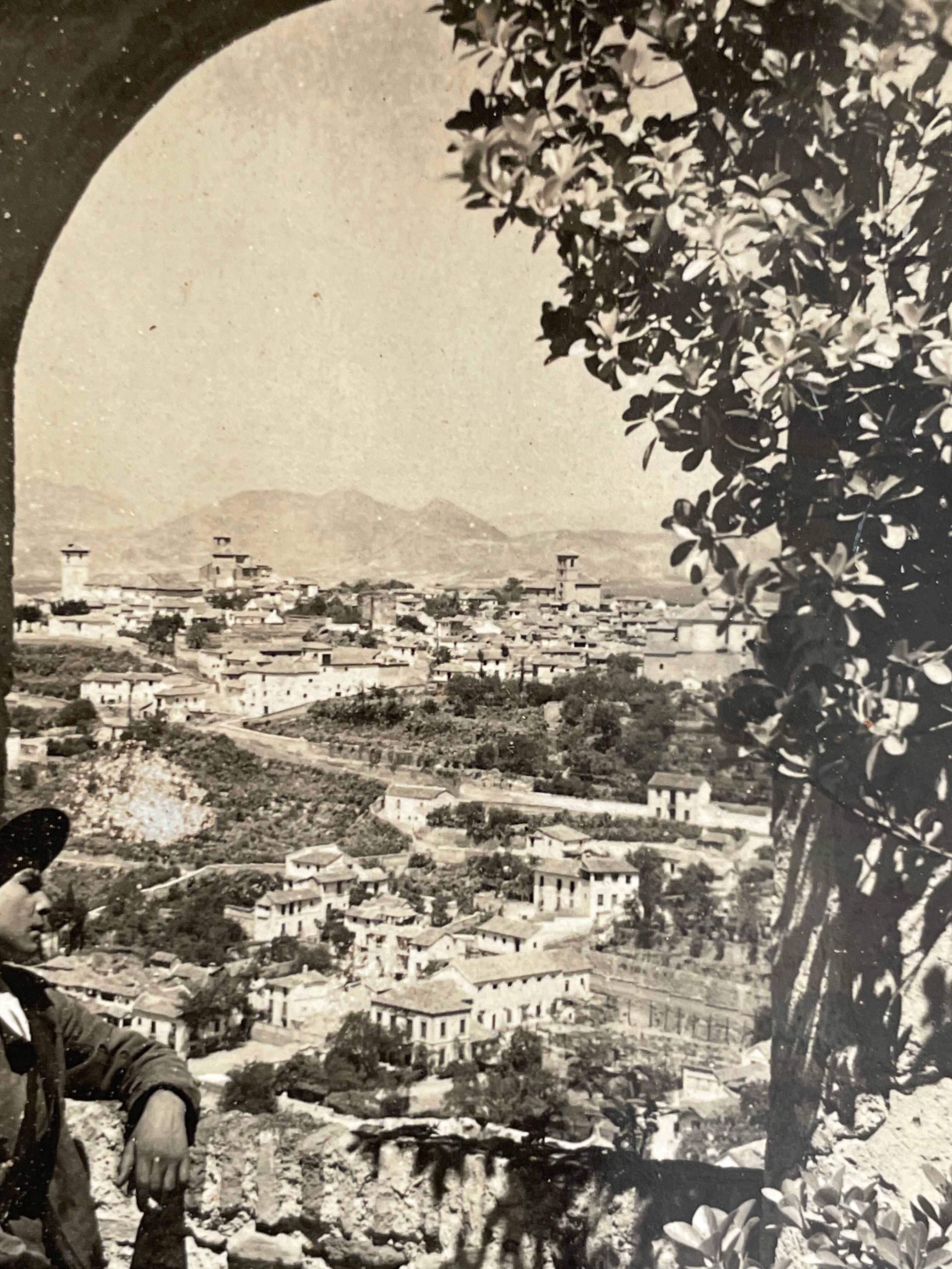 Old photography stereo, stereograph, luxury albumine 1903 Granada, Spain