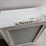 Bathroom cabinet pharmacy patinated wood