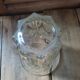 Chiseled molded glass vase
