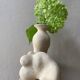 Vase grès blanc brut