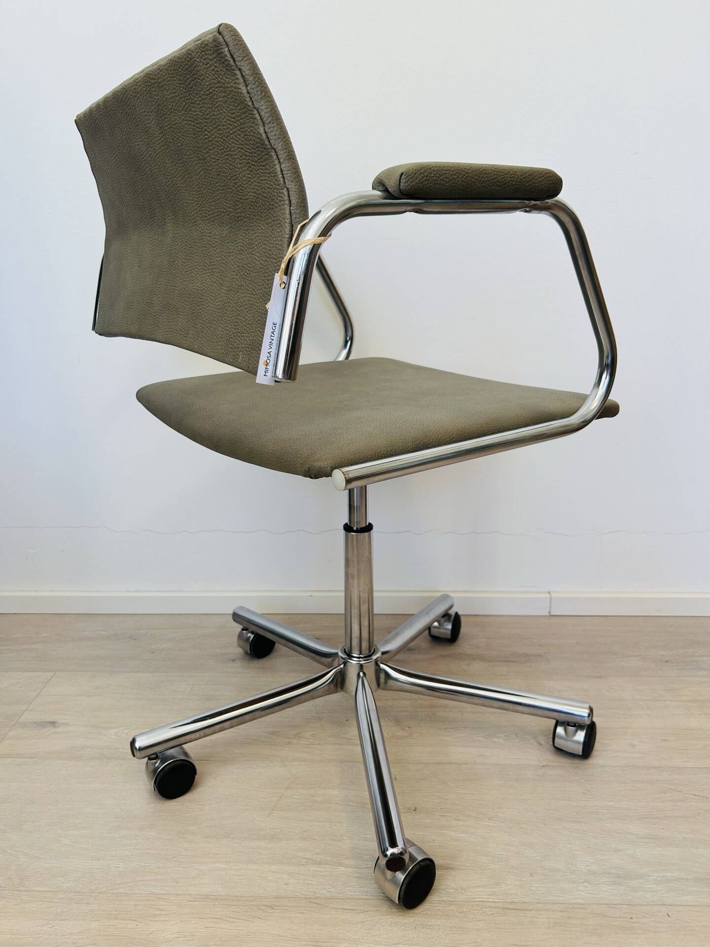 Vintage khaki office chair by Kovona, 1970s