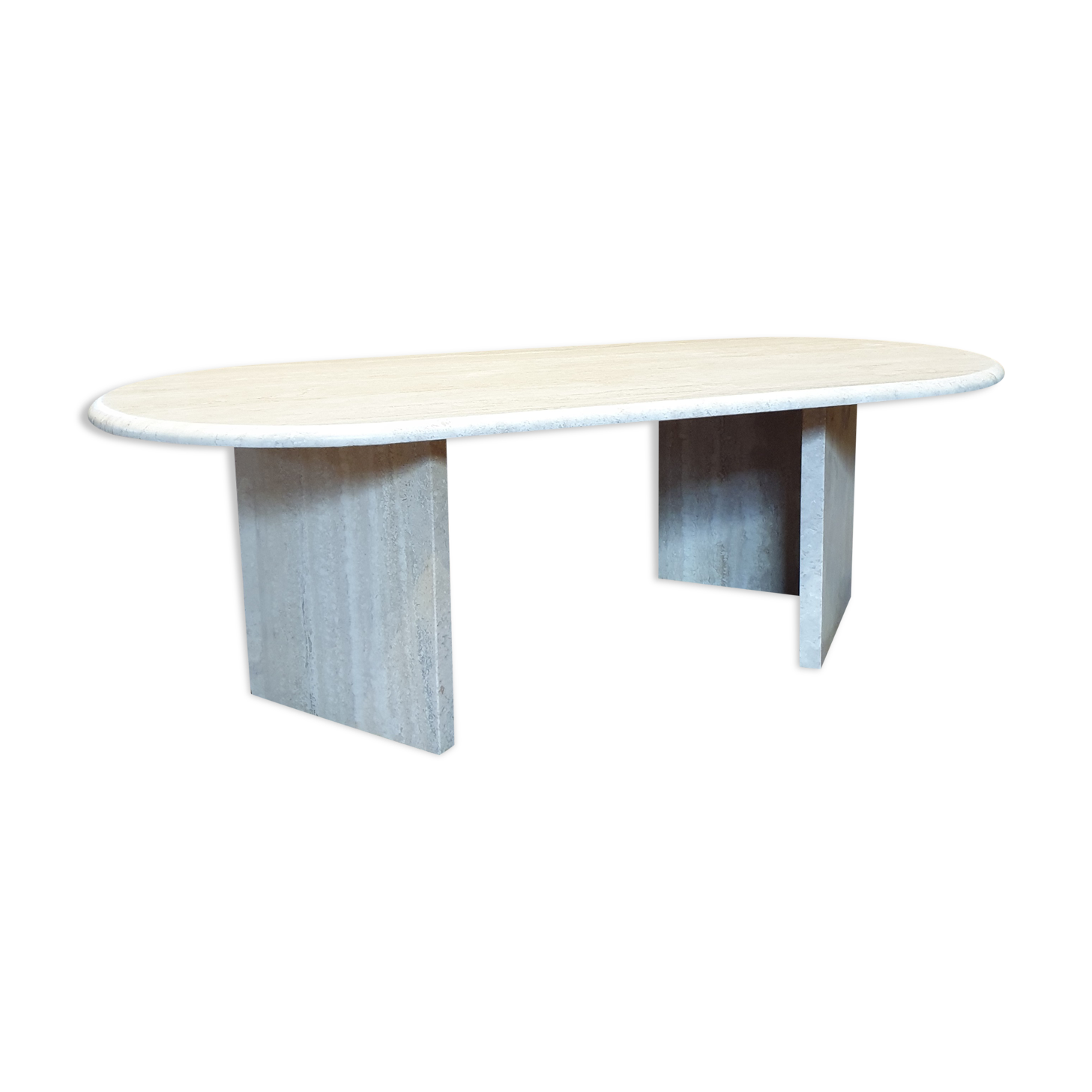 Table basse vintage en travertin
