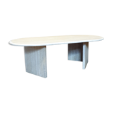 Table basse vintage en travertin
