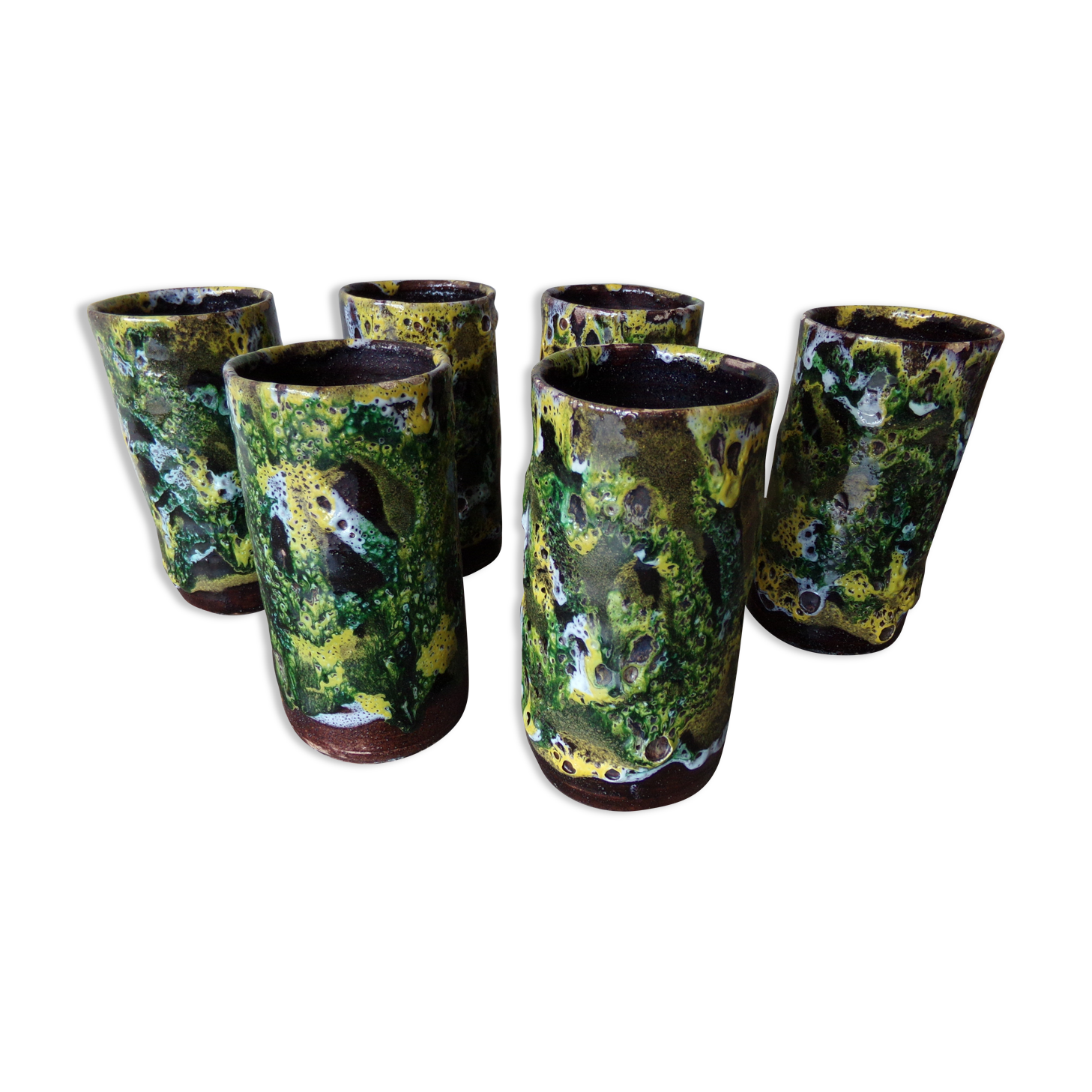 6 ceramic glasses from Toledo