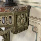 Console D’applique En Bois Sculpté, Patine En Camaïeu De Vert, XVIIIéme S