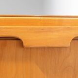 Meuble de rangement français à deux portes avec feuilles latérales extraites en bois années 1970