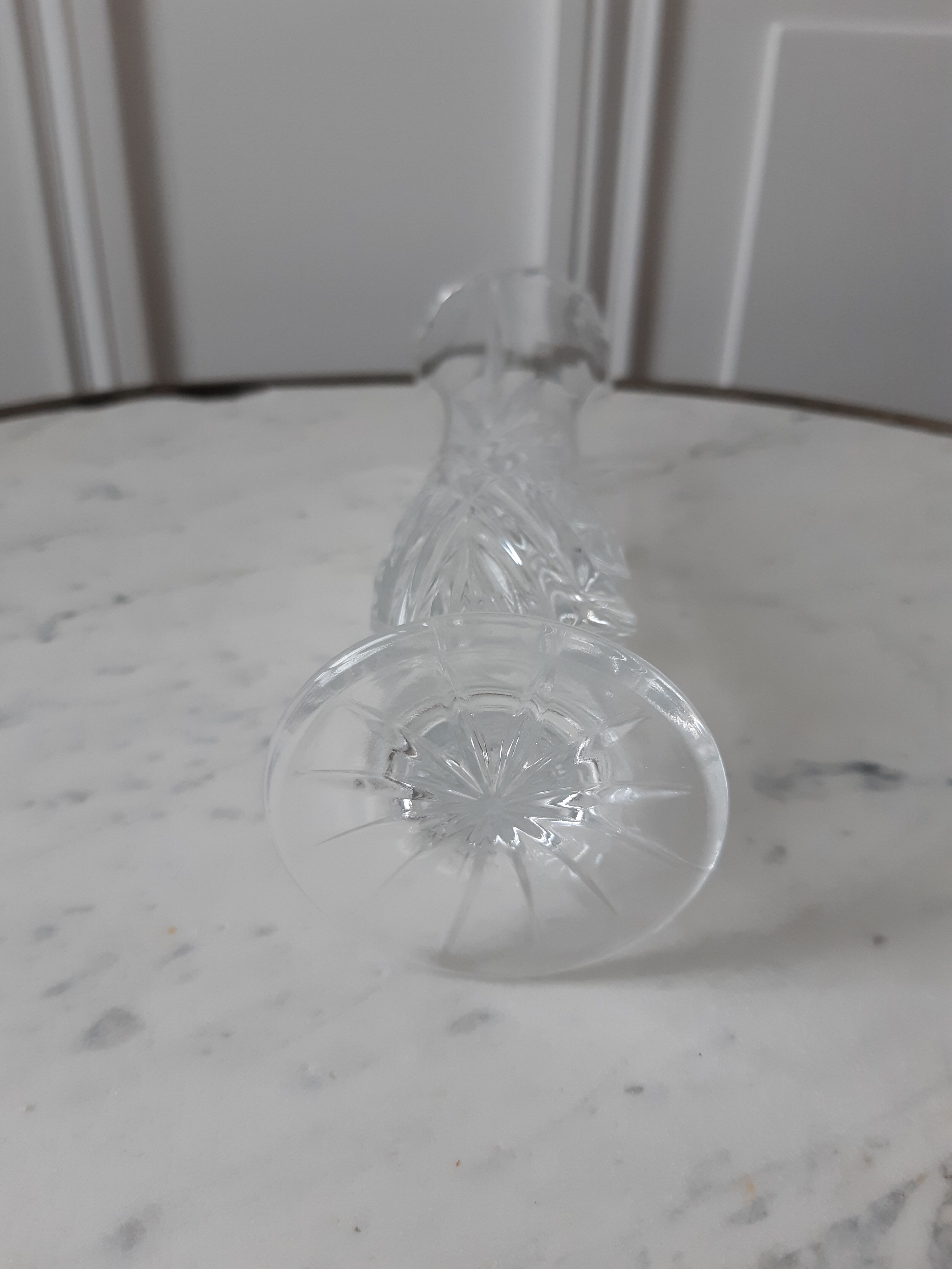 Small vintage crystal vase