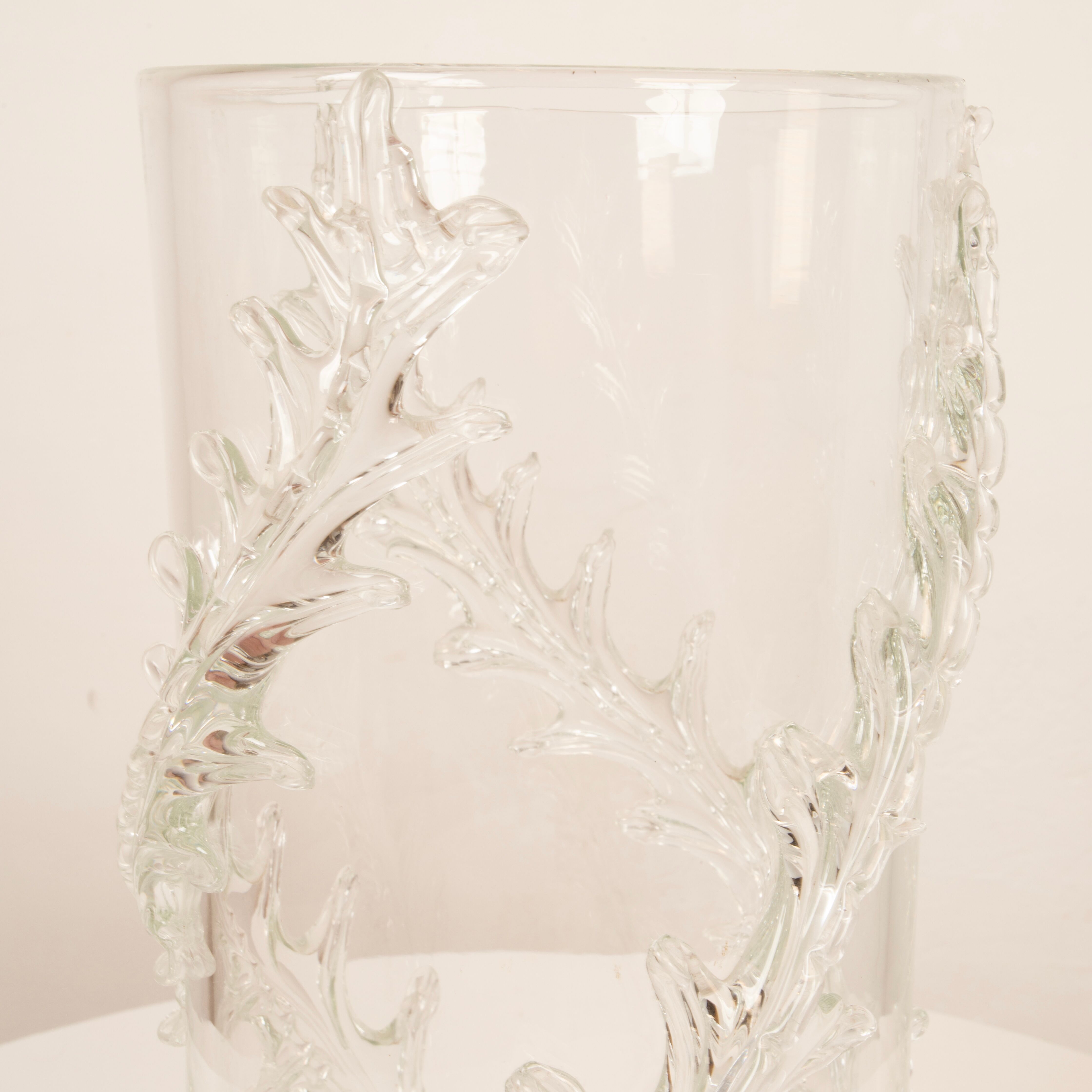 Rare monumental Piumato vase by Barovier & Toso, 1940s