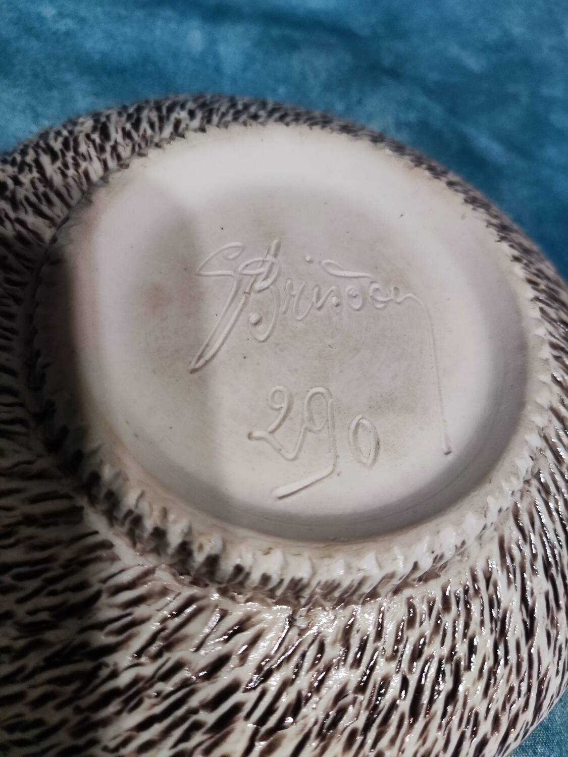 Cendrier, vide-poches en céramique signé Brisdoux