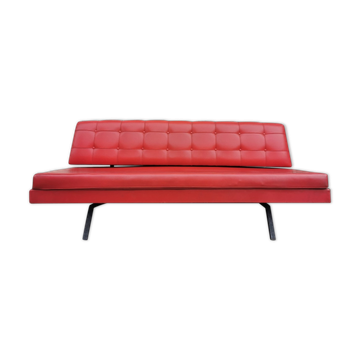 Red leatherette sofa, 1970s