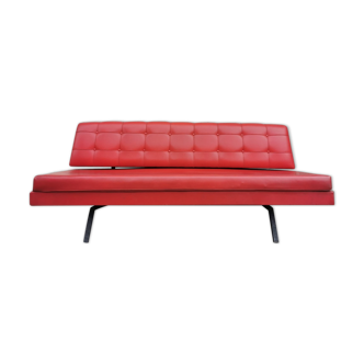 Canapé en similicuir rouge années 1970