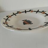 Dish decorated with apricot basket, Badonviller earthenware factory