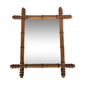 Miroir ancien au mercure bois façon