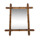 Ancient mirror with bamboo wood mercury 44x53cm