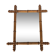 Ancient mirror with bamboo wood mercury 44x53cm