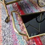 Brass and glass dessert, 60s