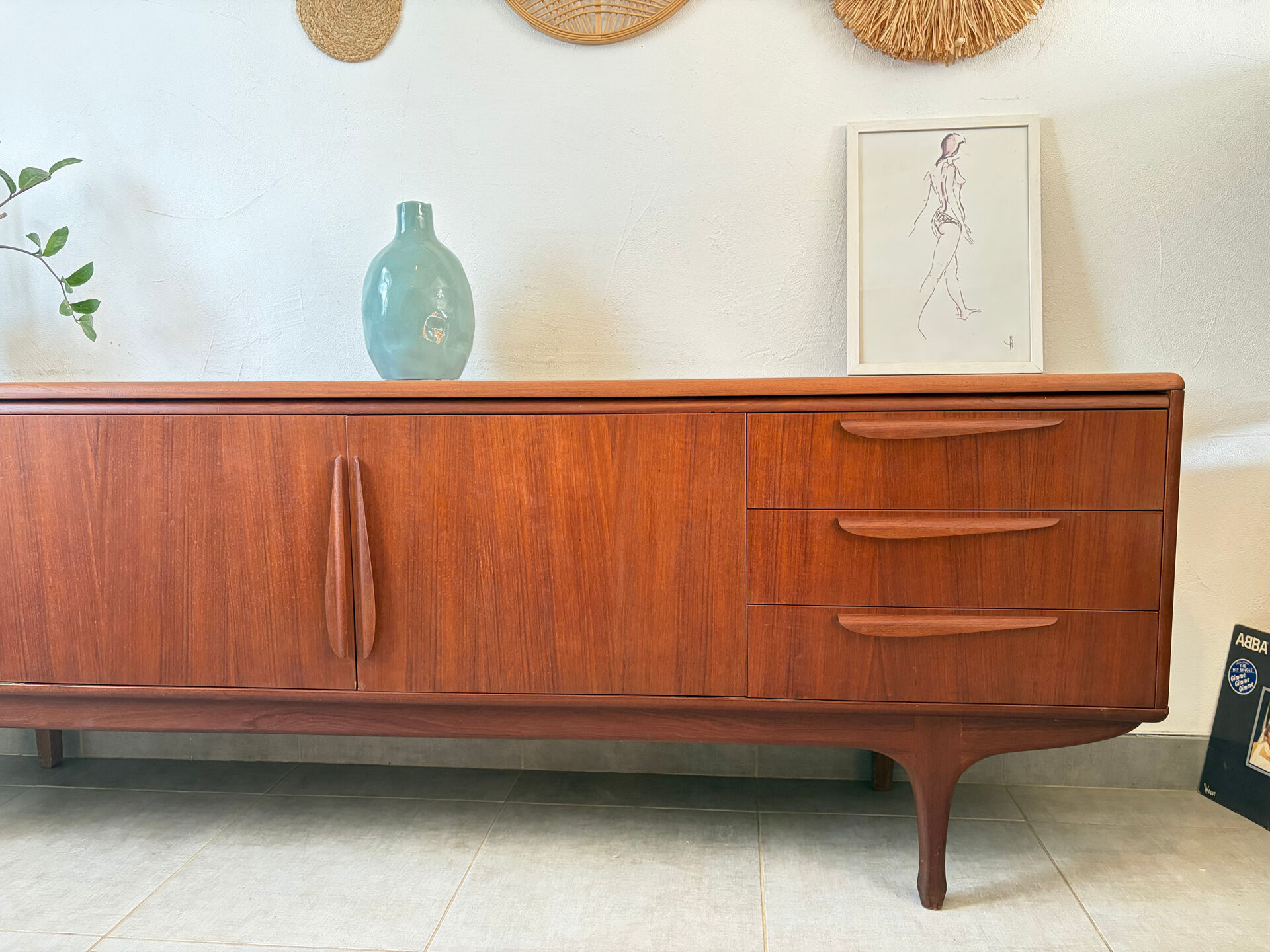 Vintage teak enfilade from the 1960s.