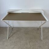 Bureau contemporain design italien  Andrea Lucatello pour Cattelan Italia modèle Qwerty bois et cuir