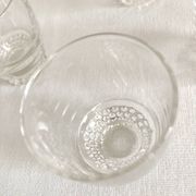 9 crystal liqueur glasses, 1950s
