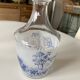 Liqueur carafe - Vintage model in glass decorated in Toile de Jouy style