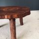 Handcrafted Teak Tree Trunk Tripod Coffee Table, 1960s