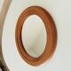 Vintage oval mirror in solid oak 36*31 cm