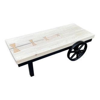 Table basse chariot