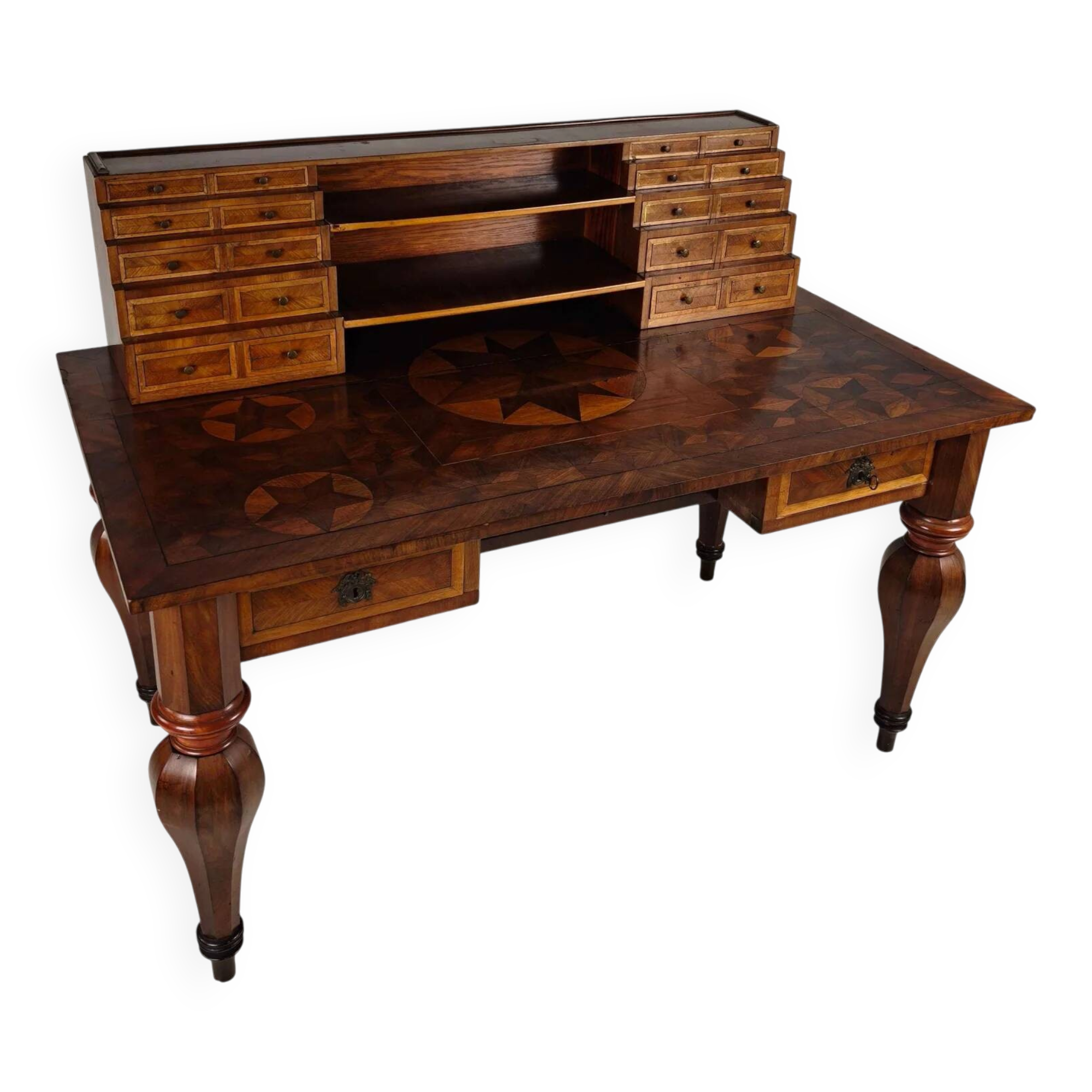 19th century German marquetry writing desk