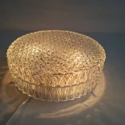 1990s Czech Geometric Glass Ceiling or Wall Light