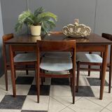 Ensemble de 4 chaises à repas Lubke en palissandre 1960