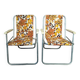 Paire de chaises vintage pliantes de camping