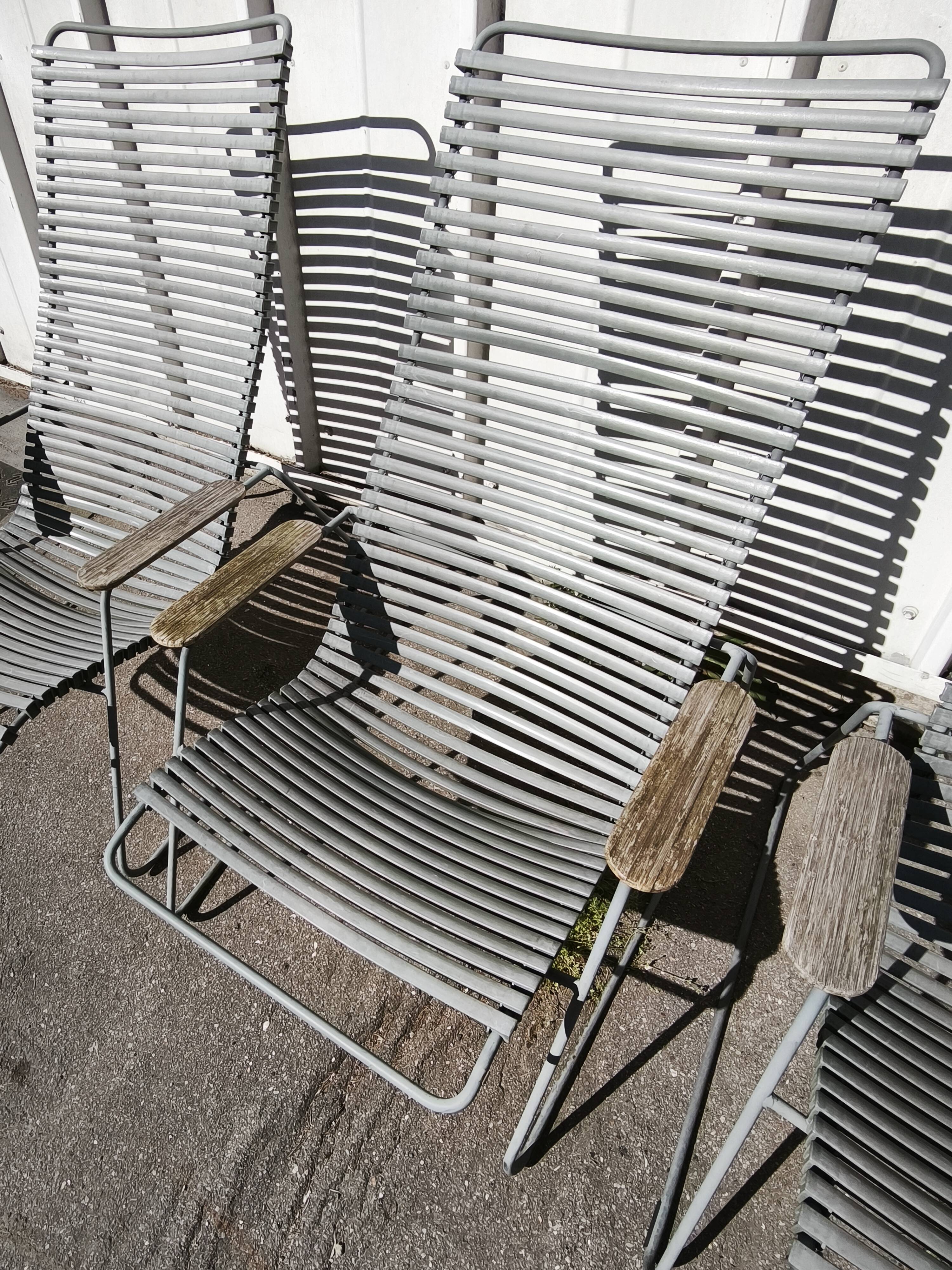 Set of 4 Lounge Chairs Click System