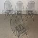 Vintage chrome wire chairs