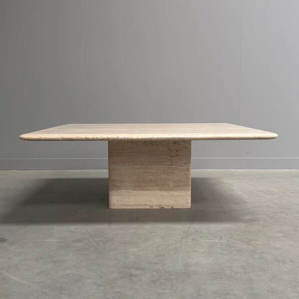 Large vintage travertine coffee table, 1970s