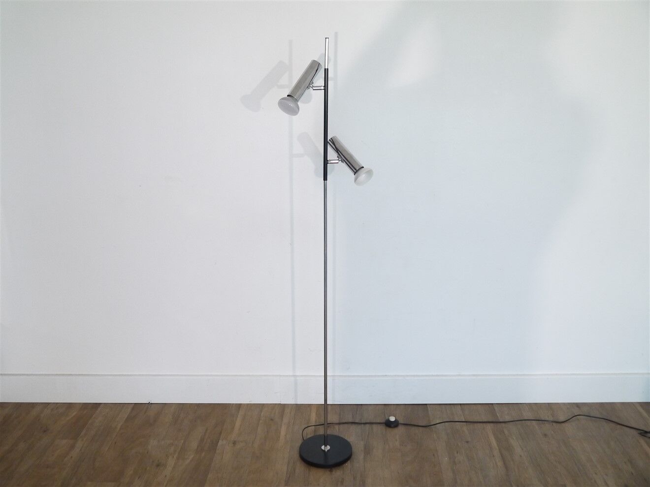 Vintage floor lamp with 2 spots 1970