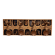 Vintage coat rack in wood and enameled copper