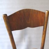 Pair of bistrot chairs seated wood 1925