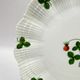 6 flat plates Limoges Le Chambrelain, woodland strawberry design, 25 cm