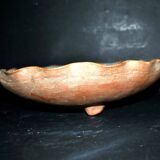 Old salad bowl in glazed terracotta signed bisch seltz