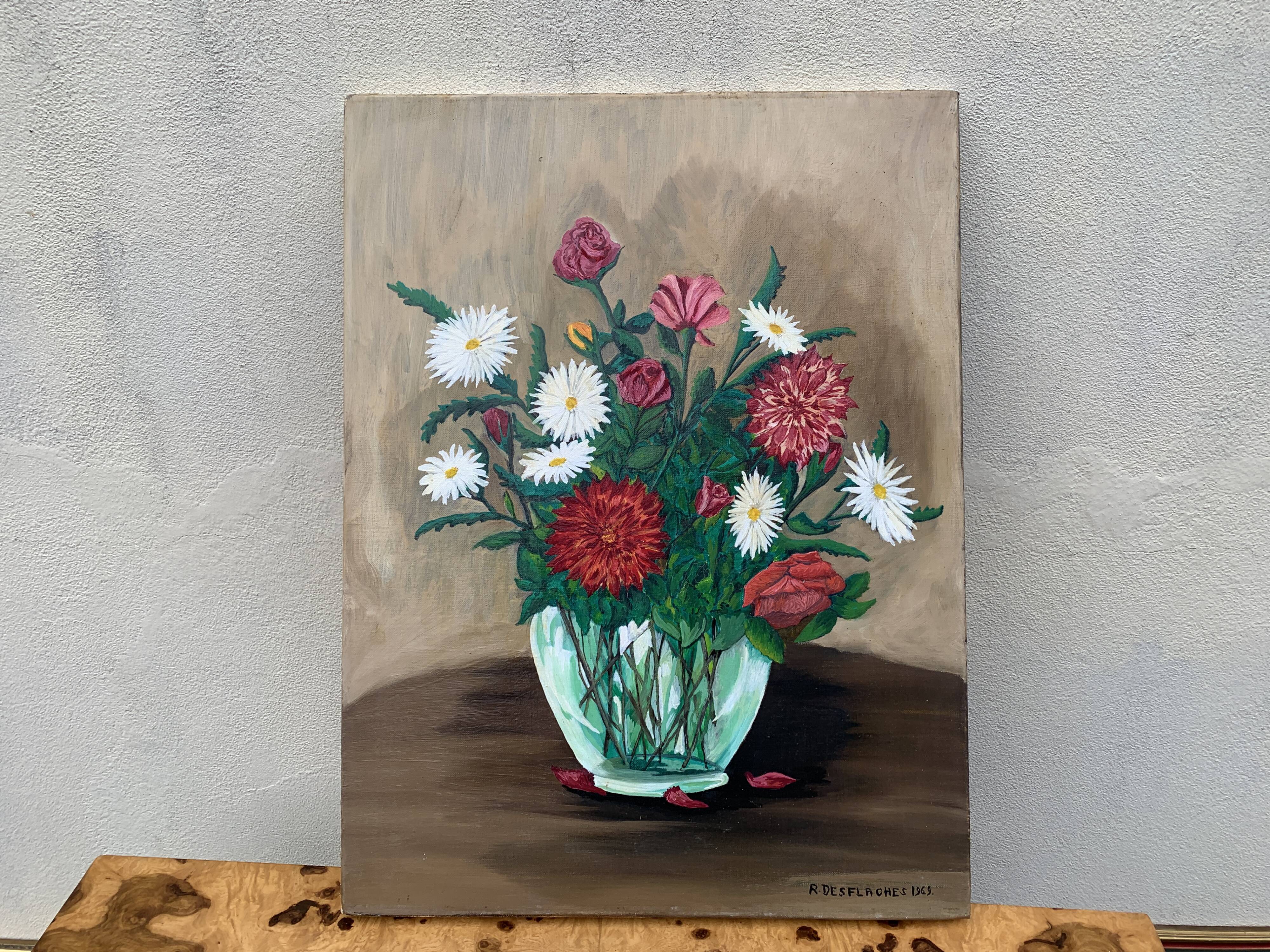 Still life floral painting XX desflaches